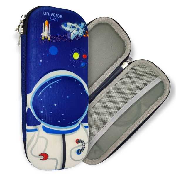 3D Cover Large Capacity Pencil Case Compass with Compartments, School Supply Organizer for Students, Stationery Box, Cosmetic Zip Pouch Bag (1 Unit)